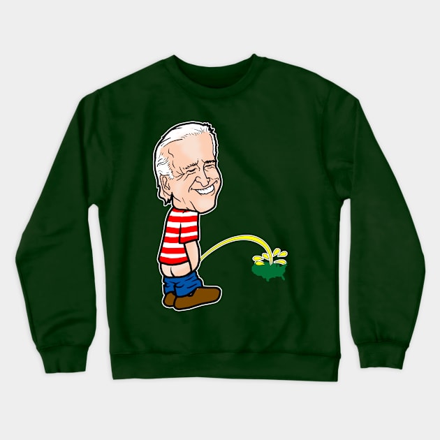 Peeing Crewneck Sweatshirt by the Mad Artist